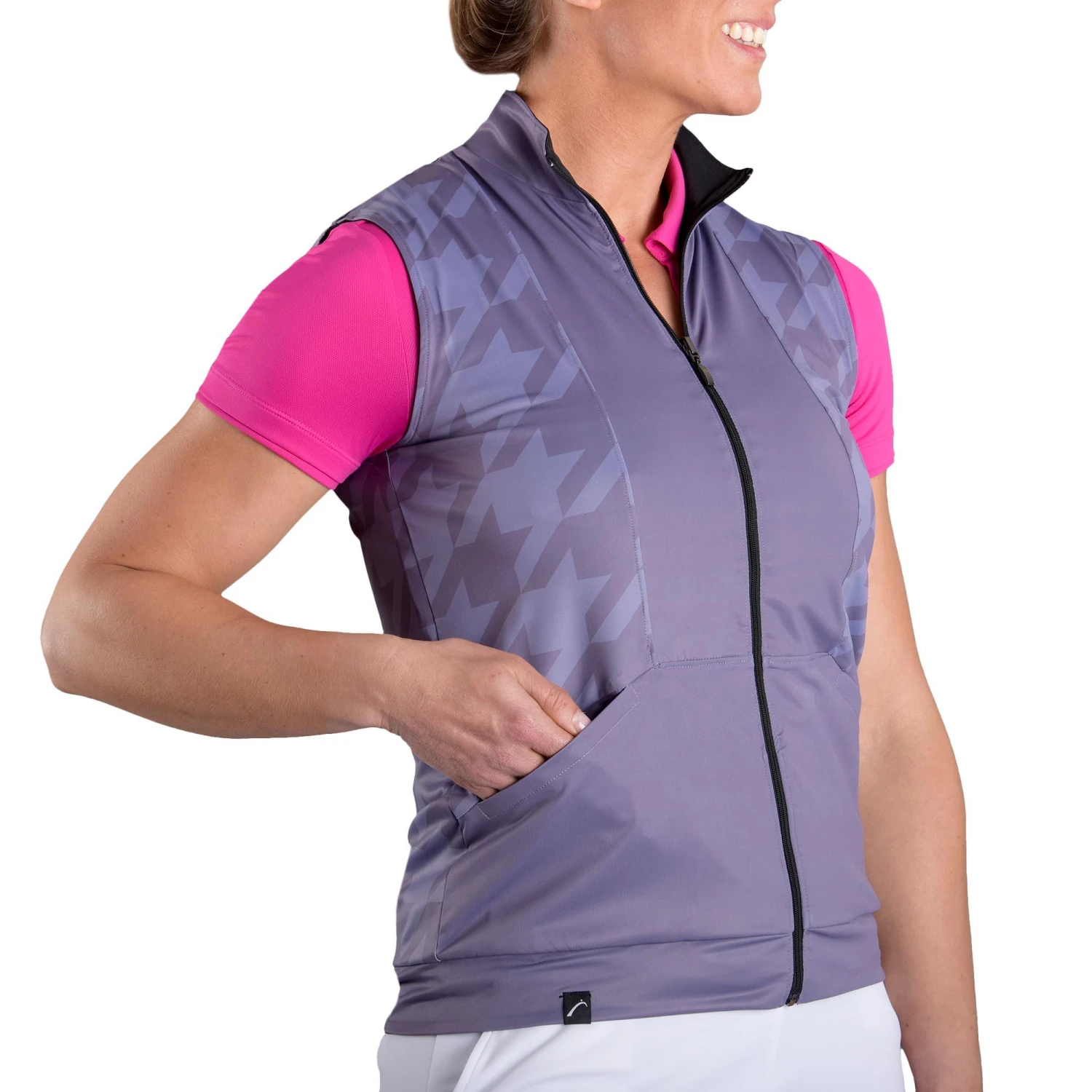 SwingDish Women's Florence Full Zip Golf Vest Purple 7 SwingDish Women's Florence Full Zip Golf Vest Purple - Image 5