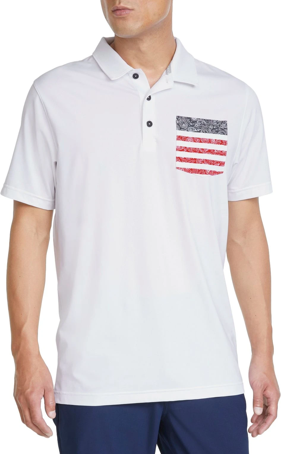 PUMA Men's Volition Paisley Pocket Golf Polo Bright White/ski Patrol 3 PUMA Men's Volition Paisley Pocket Golf Polo Bright White/ski Patrol