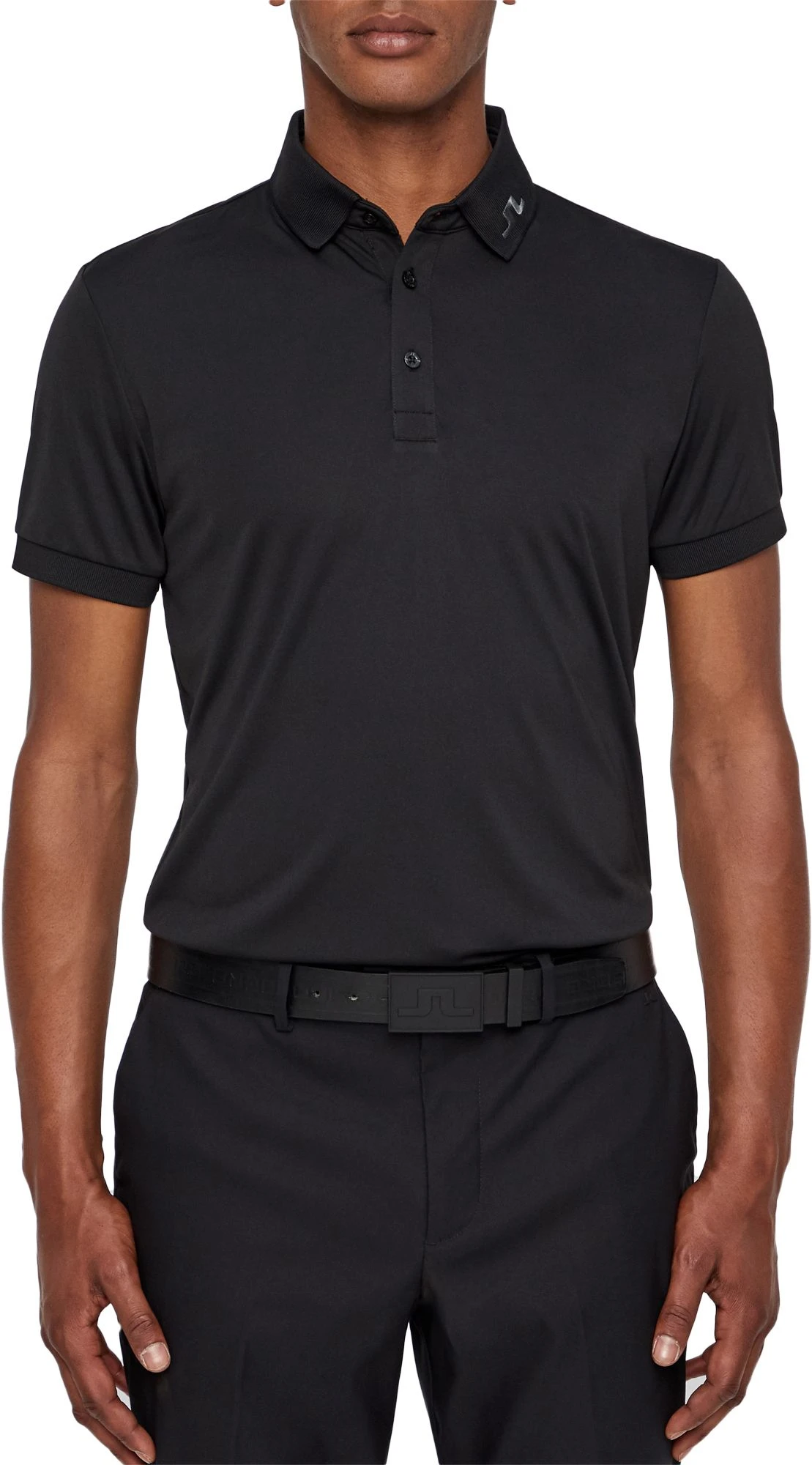 J.Lindeberg Men's KV Jersey Golf Polo Black 3 J.Lindeberg Men's KV Jersey Golf Polo Black
