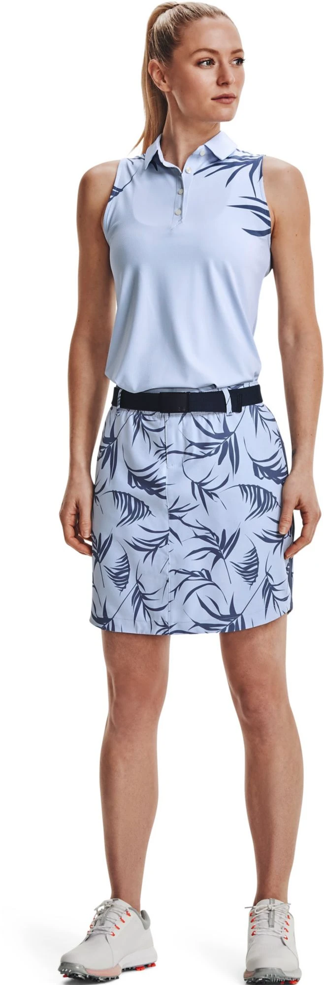 Under Armour Women's Links Woven Printed 16.5'' Golf Skort Iso Blu/min Blu/jet Gry 4 Under Armour Women's Links Woven Printed 16.5'' Golf Skort Iso Blu/min Blu/jet Gry - Image 2