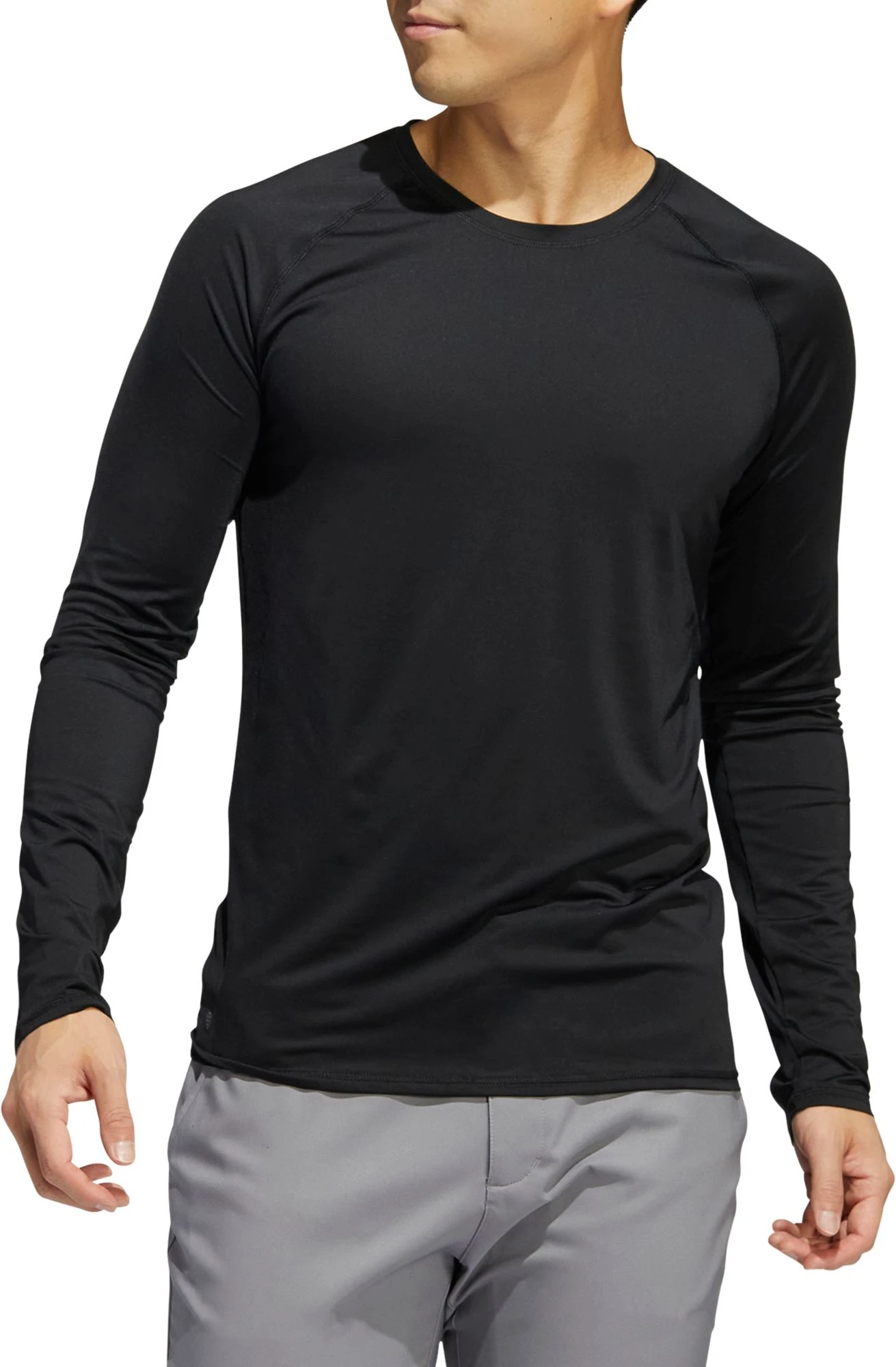 Adidas Men's UPF Base Layer Golf Shirt Black 3 Adidas Men's UPF Base Layer Golf Shirt Black