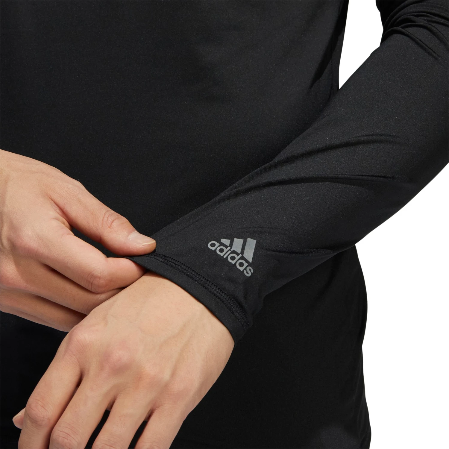Adidas Men's UPF Base Layer Golf Shirt Black 6 Adidas Men's UPF Base Layer Golf Shirt Black - Image 4