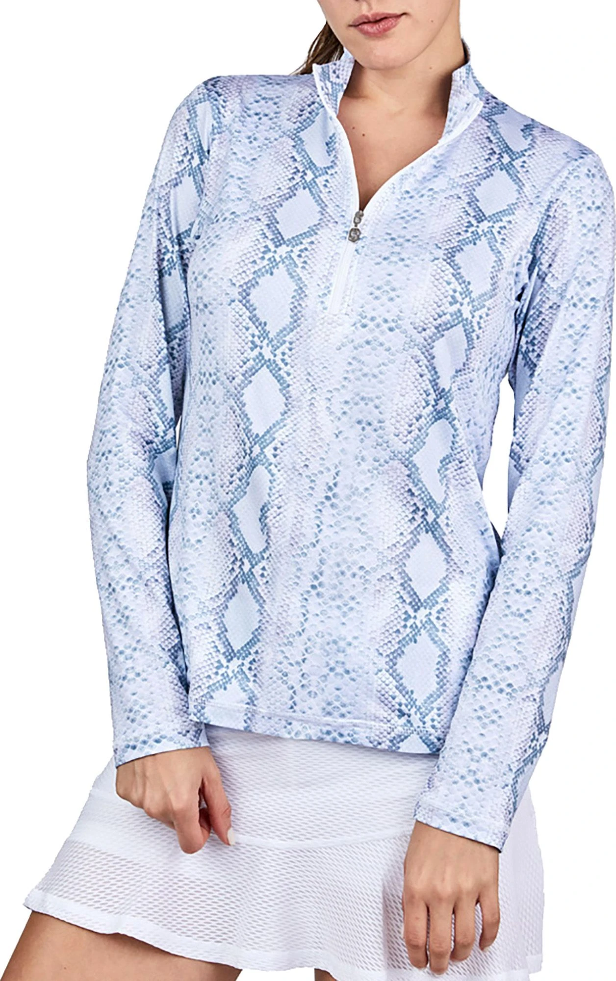 Sofibella Women's UV Feather Long Sleeve Top Techno 3 Sofibella Women's UV Feather Long Sleeve Top Techno