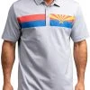 TravisMathew Men's Great Prescott Golf Polo Heather Quiet Shade