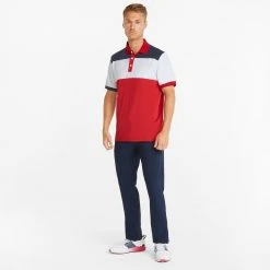 PUMA Men's Volition Colorblock Golf Polo Ski Patrol/navy Blazer -Golf Apparel Shop unnamed file 7611