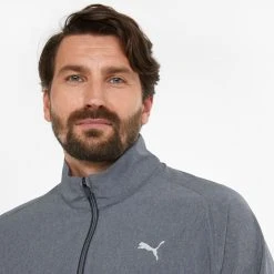 PUMA Men's Marin 1/4 Zip Jacket High Rise Heather -Golf Apparel Shop unnamed file 7621