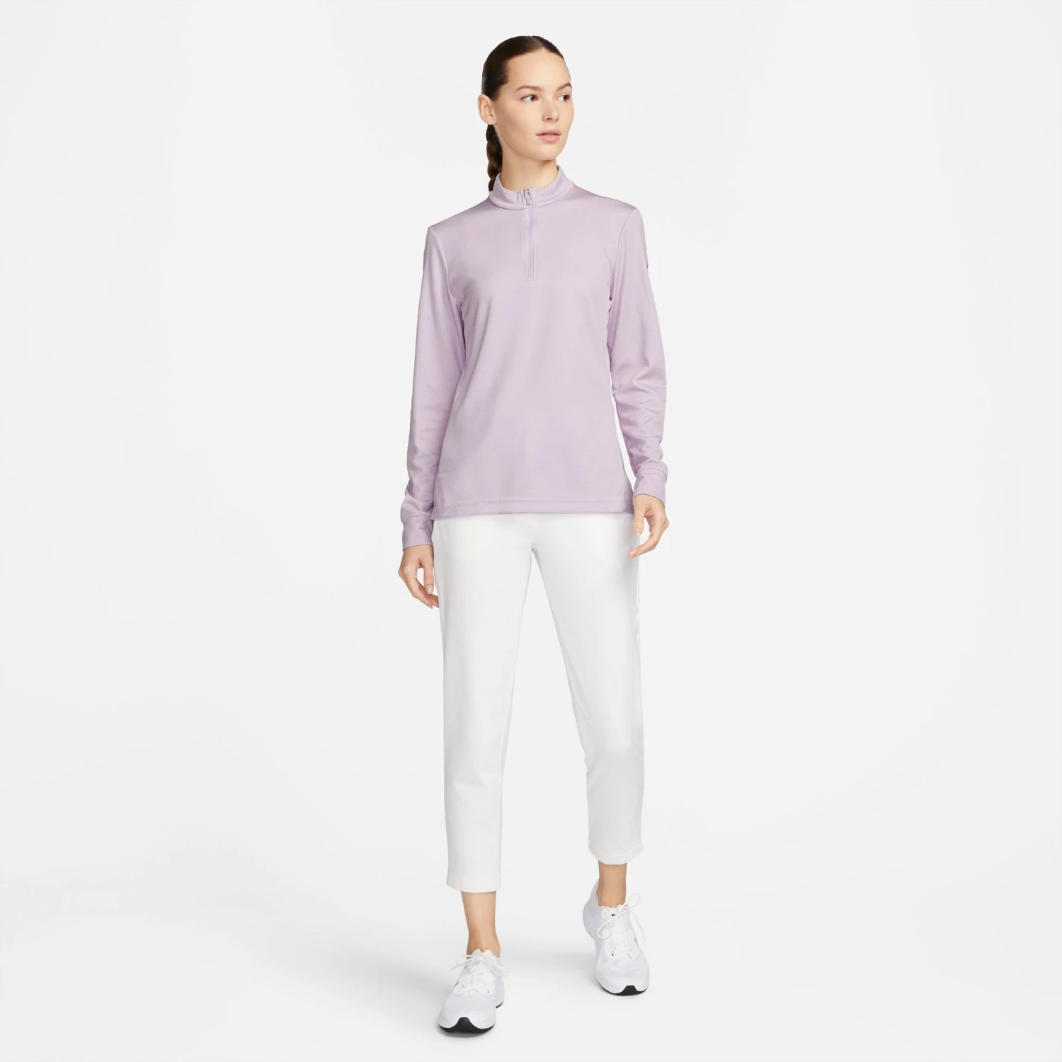 Nike Women's Dri-Fit UV Victory Golf ½ Zip Top White 4 Nike Women's Dri-Fit UV Victory Golf ½ Zip Top White - Image 2