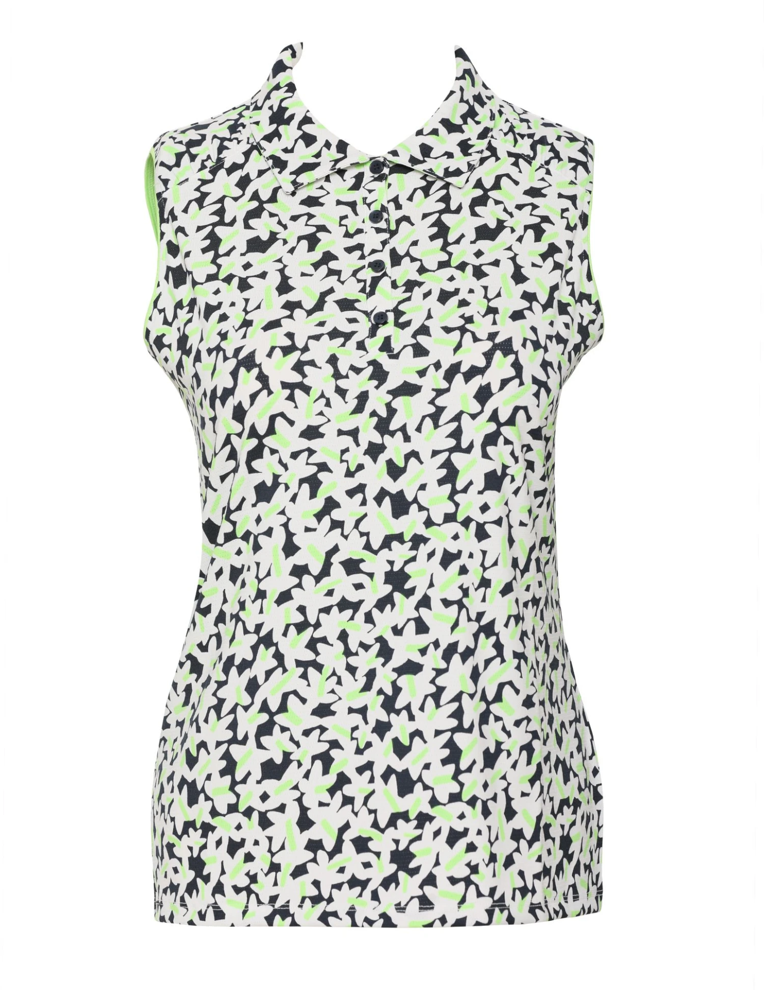 Sport Haley Women's Aster Print Sleeveless Golf Polo Midnight 3 Sport Haley Women's Aster Print Sleeveless Golf Polo Midnight