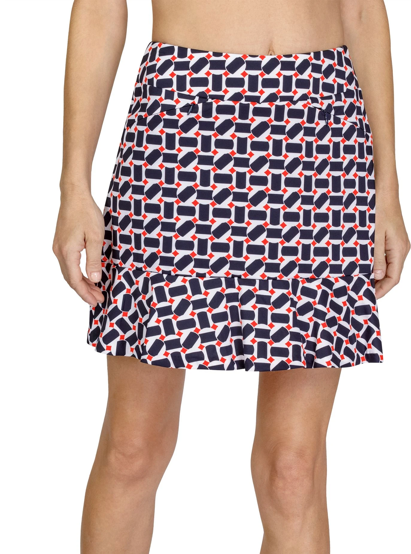 Tail Women's Isla Ruffle Hem 18" Golf Skort Geo Maze 6 Tail Women's Isla Ruffle Hem 18" Golf Skort Geo Maze - Image 4