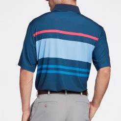 Walter Hagen Perfect 11 Neat Chest Stripe Golf Polo For Men Navy/daybreak/nobility/pk -Golf Apparel Shop unnamed file 7760