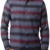 TravisMathew Men's On And On Button-Up Flannel Golf Shirt Blue Night
