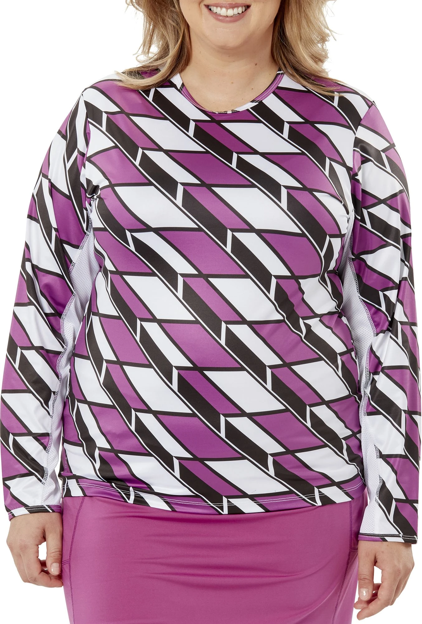 Nancy Lopez Golf Nancy Lopez Aspiration Long Sleeve Shirt For Women White Multi 3 Nancy Lopez Golf Nancy Lopez Aspiration Long Sleeve Shirt For Women White Multi