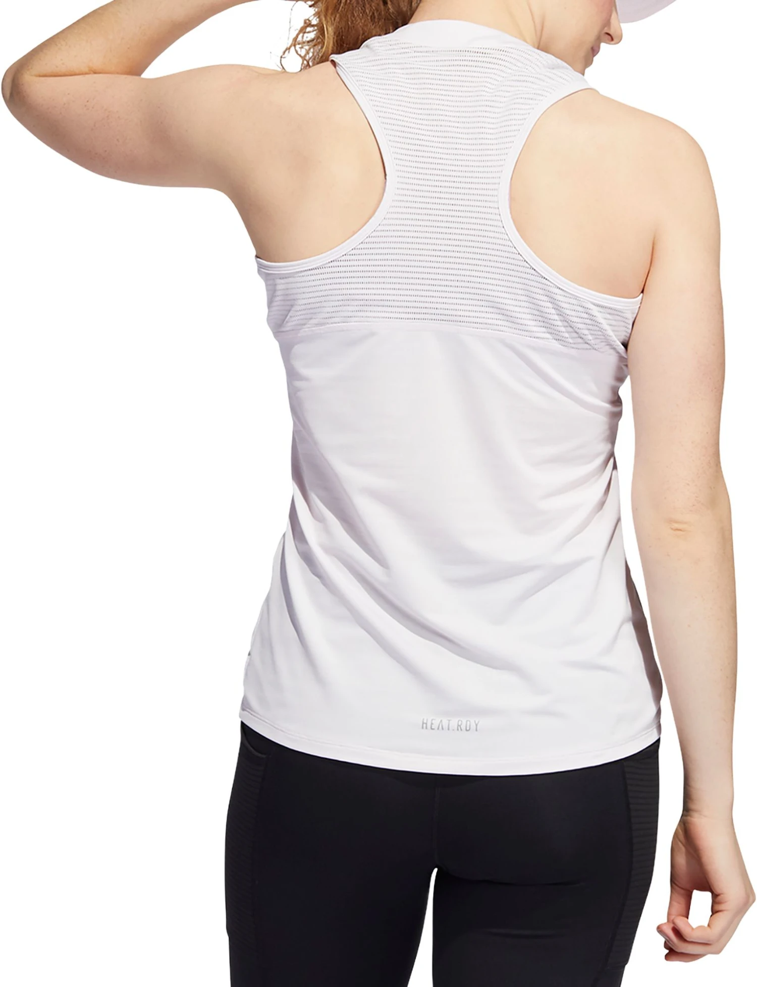 Adidas Women's HEAT.RDY Sleeveless Golf Polo Almost Pink 5 Adidas Women's HEAT.RDY Sleeveless Golf Polo Almost Pink - Image 3