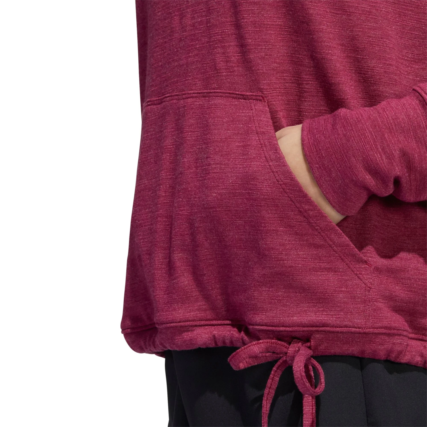 Adidas Women's Essentials Slub Recycled Golf Hoodie Legacy Burgundy/white 6 Adidas Women's Essentials Slub Recycled Golf Hoodie Legacy Burgundy/white - Image 4