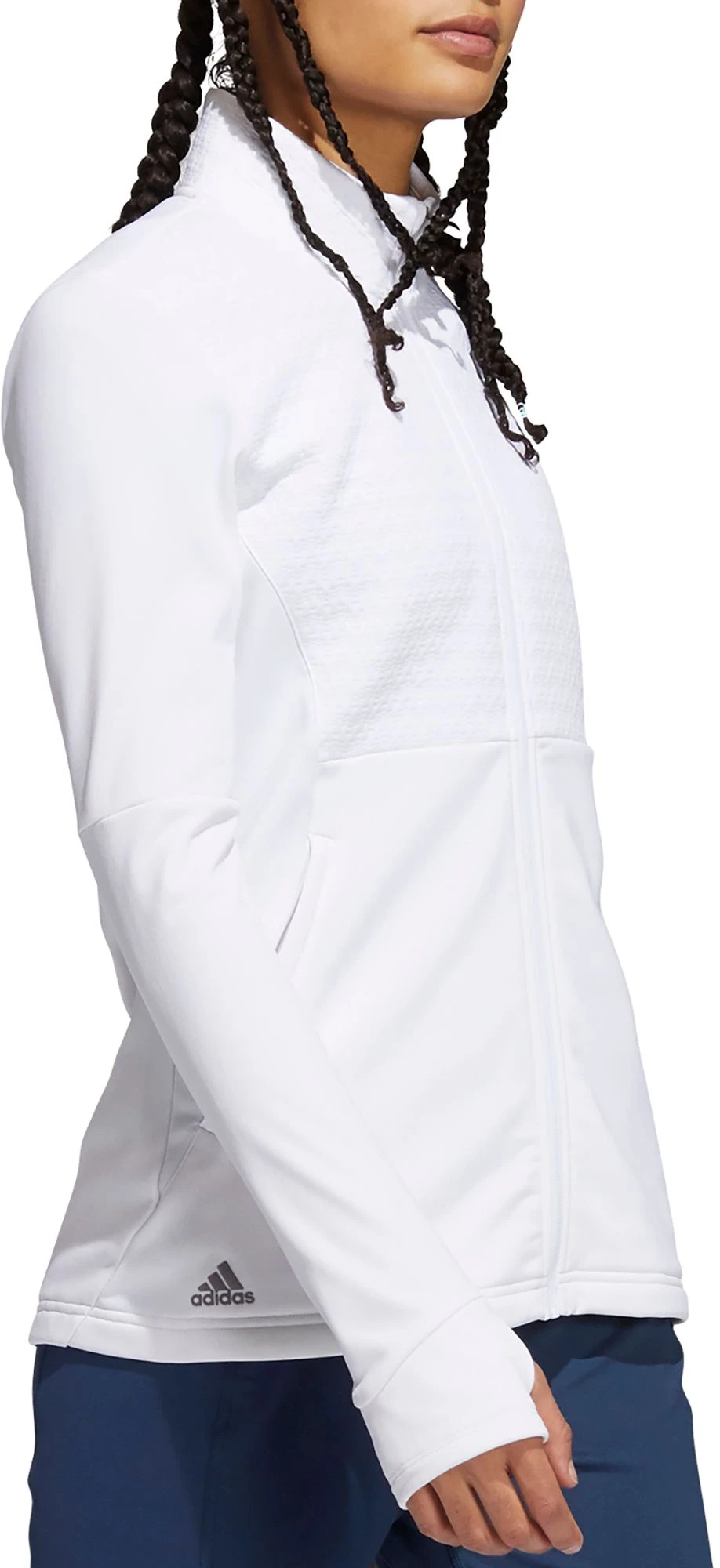 Adidas Women's Primegreen COLD.RDY Full Zip Golf Jacket White 5 Adidas Women's Primegreen COLD.RDY Full Zip Golf Jacket White - Image 3