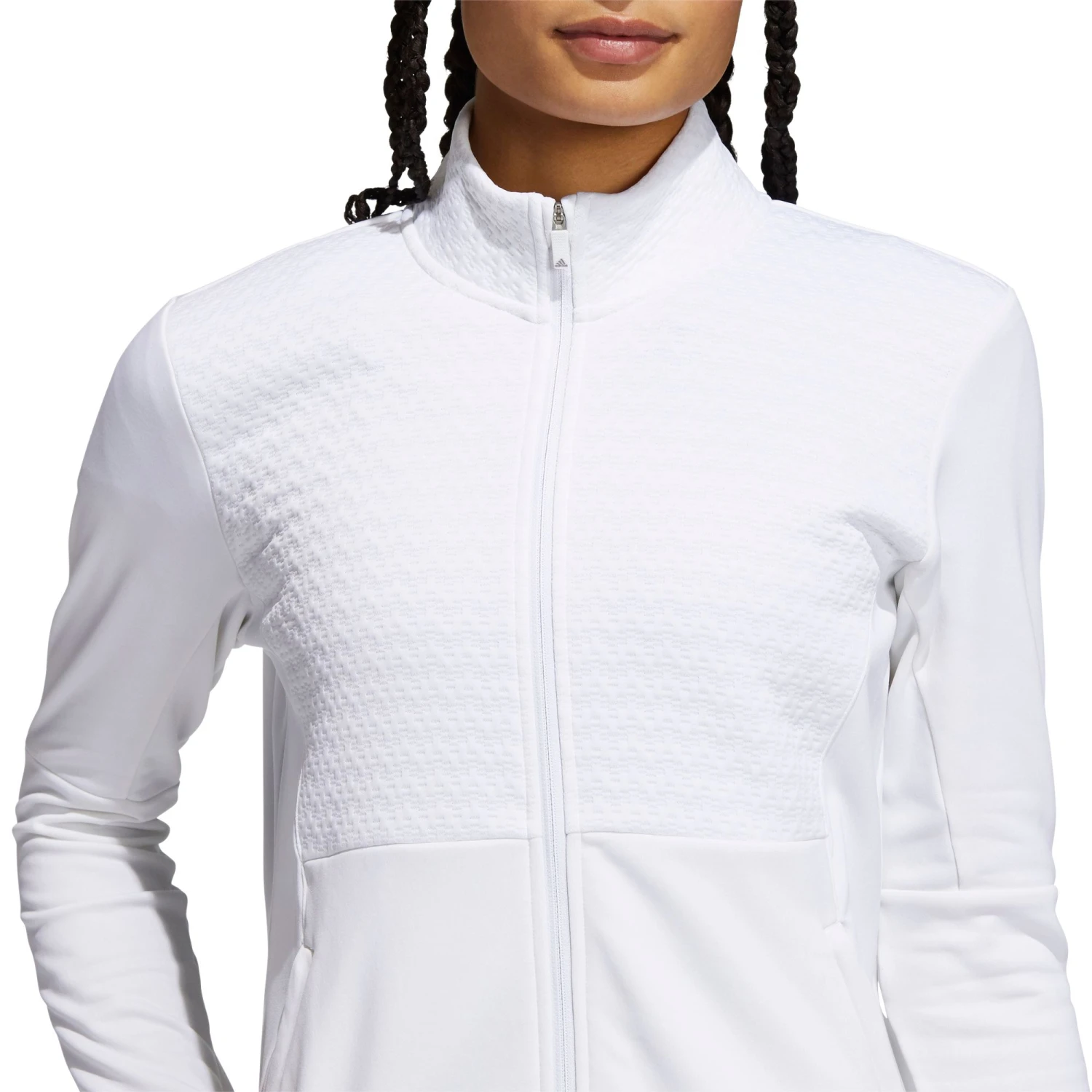 Adidas Women's Primegreen COLD.RDY Full Zip Golf Jacket White 7 Adidas Women's Primegreen COLD.RDY Full Zip Golf Jacket White - Image 5