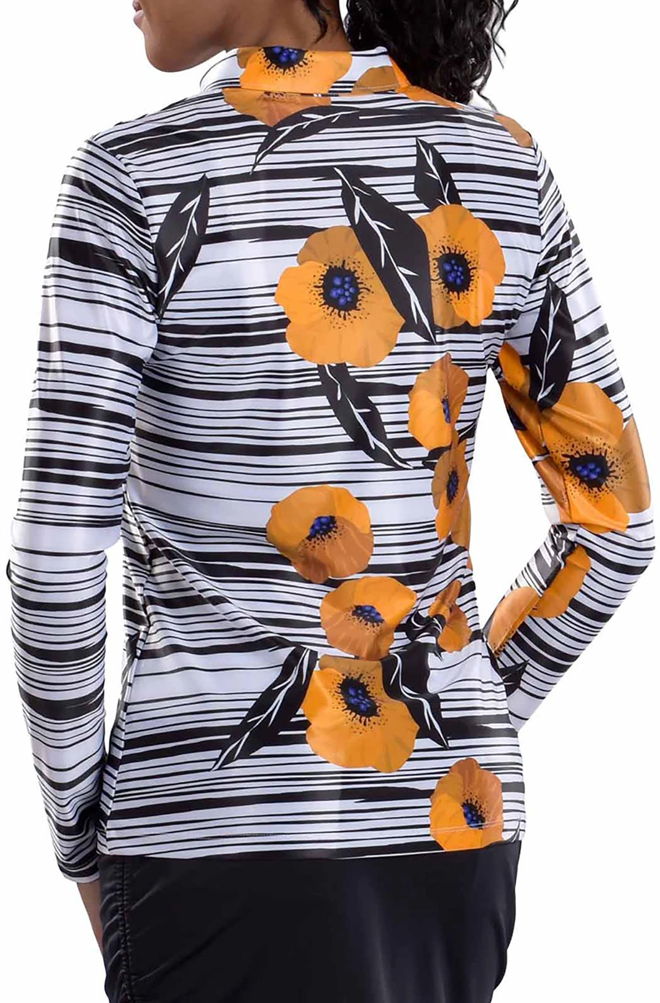 SwingDish Women's Rhonda Printed Long Sleeve Golf Polo 4 SwingDish Women's Rhonda Printed Long Sleeve Golf Polo - Image 2