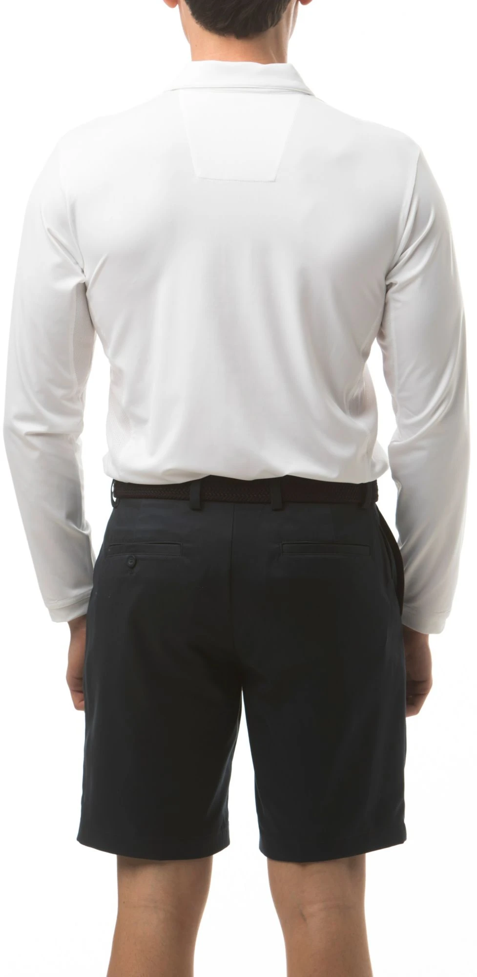 Sansoleil Men's Long Sleeve Golf Polo White 4 Sansoleil Men's Long Sleeve Golf Polo White - Image 2