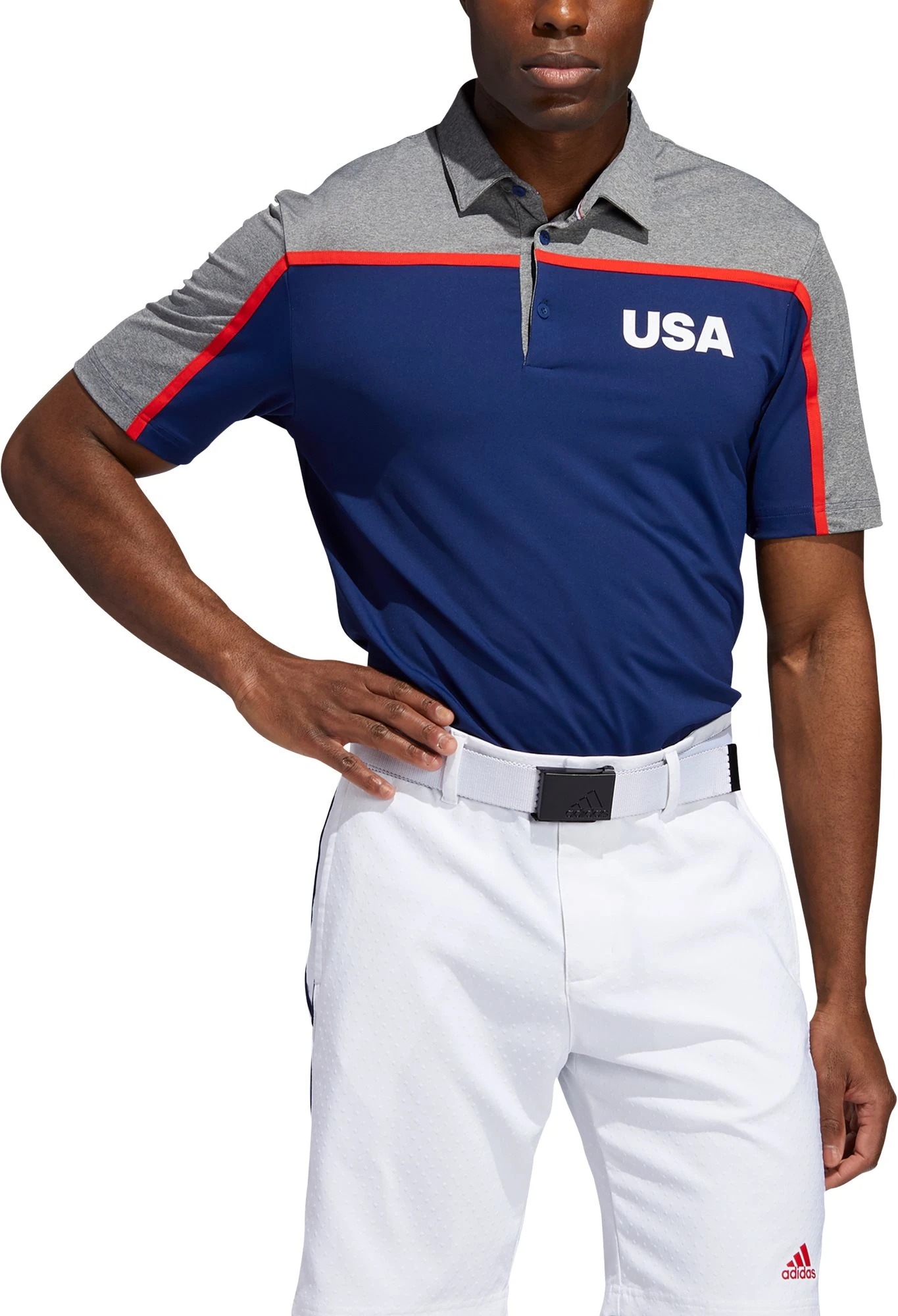 Adidas Men's Ultimate365 USA Golf Polo Dark Blue 3 Adidas Men's Ultimate365 USA Golf Polo Dark Blue