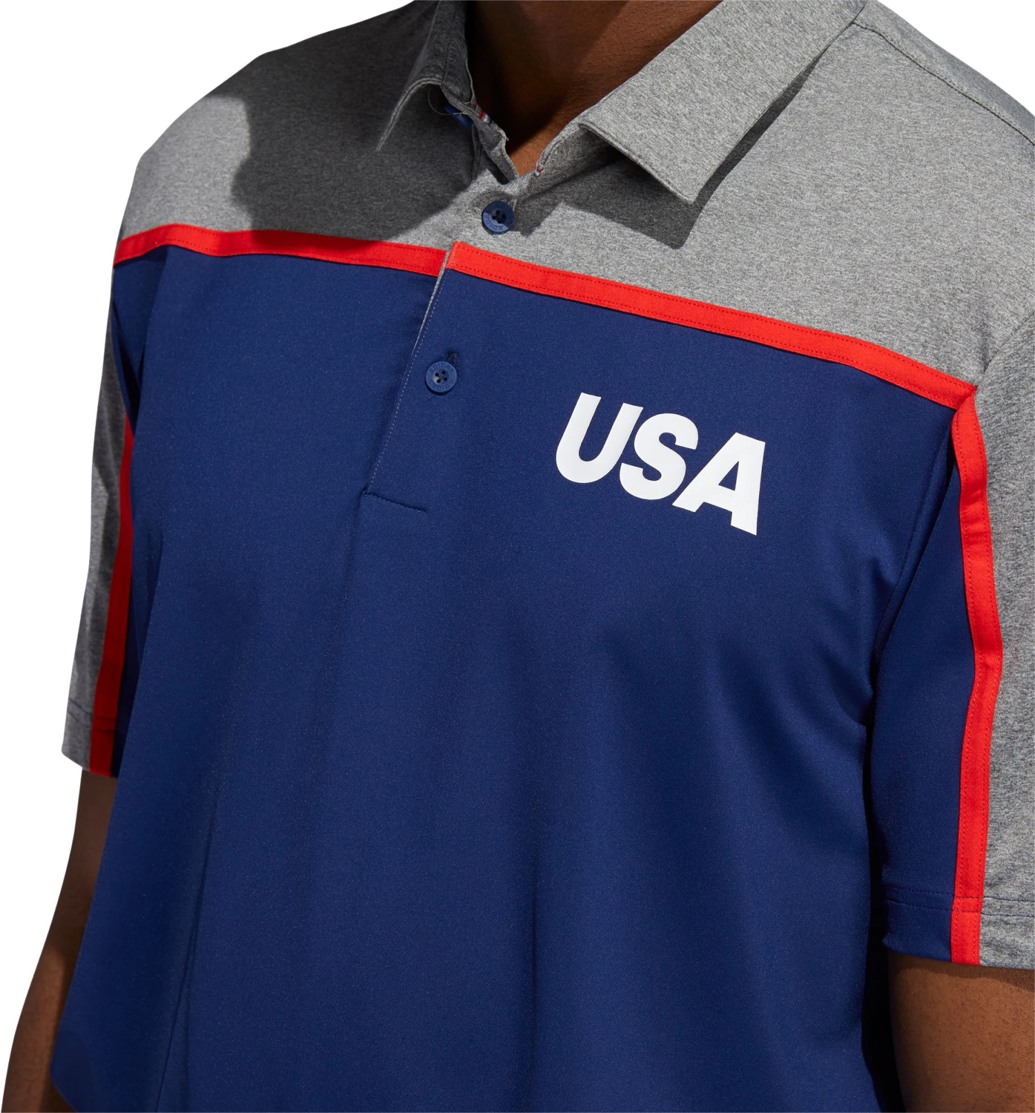 Adidas Men's Ultimate365 USA Golf Polo Dark Blue 5 Adidas Men's Ultimate365 USA Golf Polo Dark Blue - Image 3