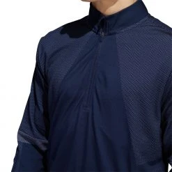 Adidas Men's Warp Knit 1/4 Zip Golf Jacket Collegiate Navy -Golf Apparel Shop unnamed file 8129