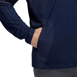 Adidas Men's Warp Knit 1/4 Zip Golf Jacket Collegiate Navy -Golf Apparel Shop unnamed file 8131