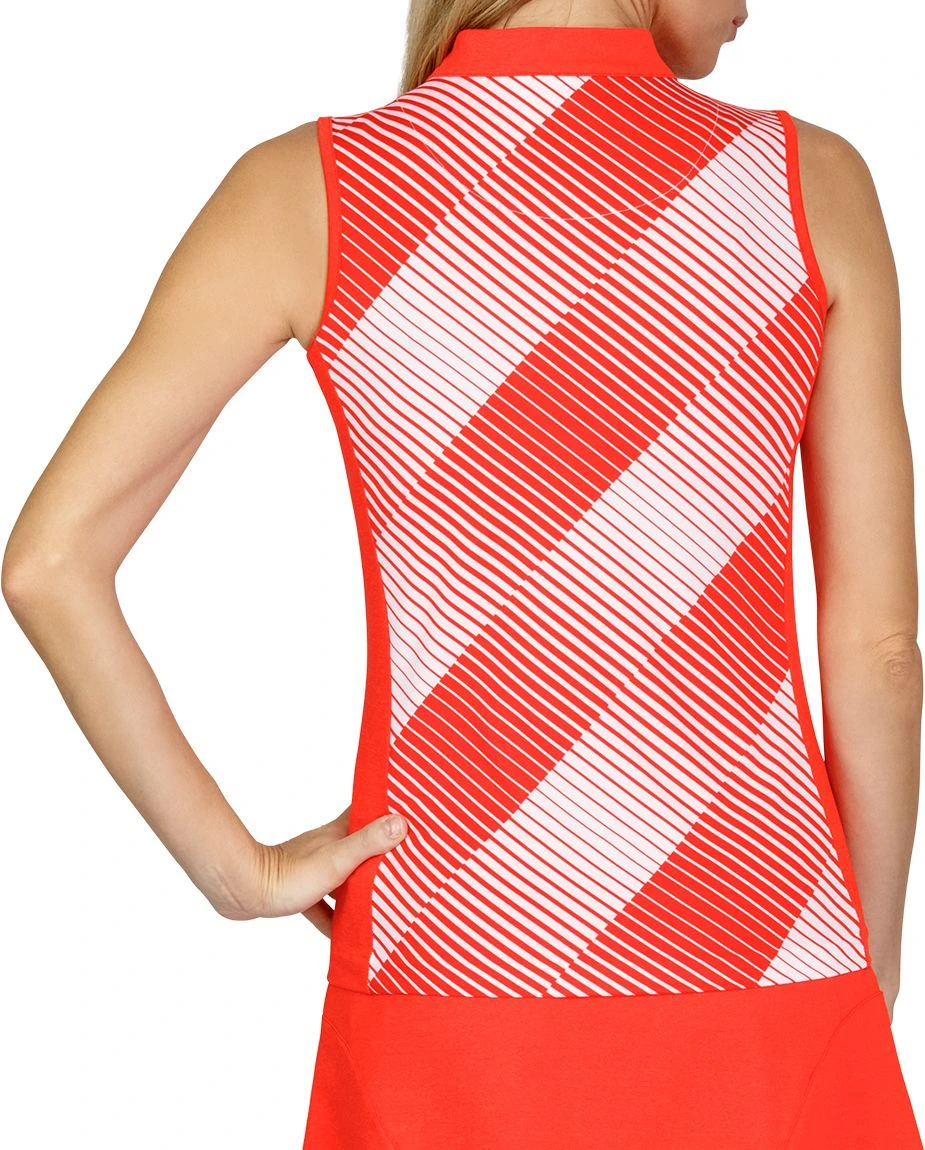 Tail Women's Zura Sleeveless Golf Polo Inverted Stripe 5 Tail Women's Zura Sleeveless Golf Polo Inverted Stripe - Image 3
