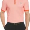 Original Penguin Men's Geo Allover Print Golf Polo Hot Coral