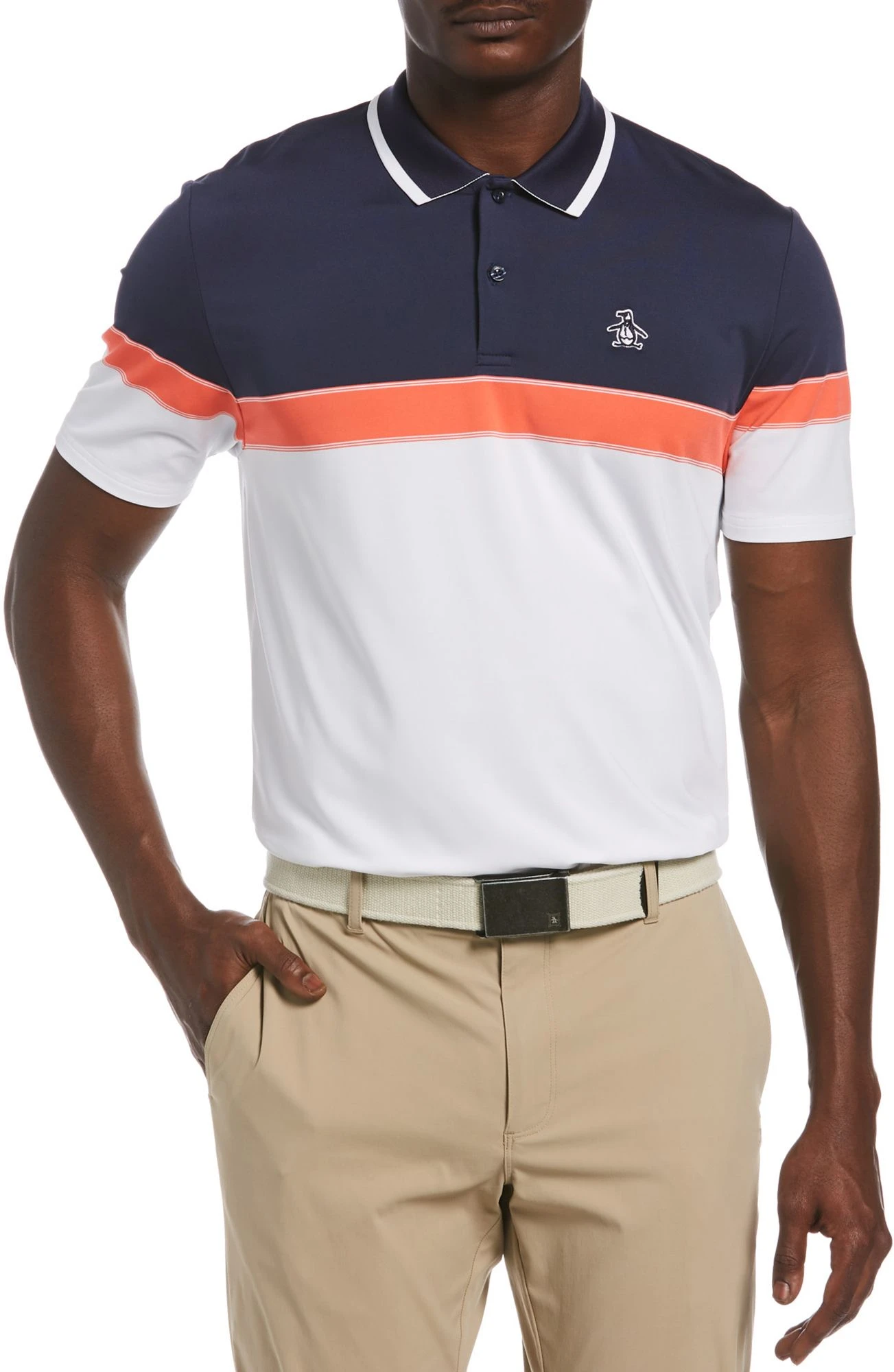 Original Penguin Men's Chest Bump Golf Polo Black Iris 3 Original Penguin Men's Chest Bump Golf Polo Black Iris