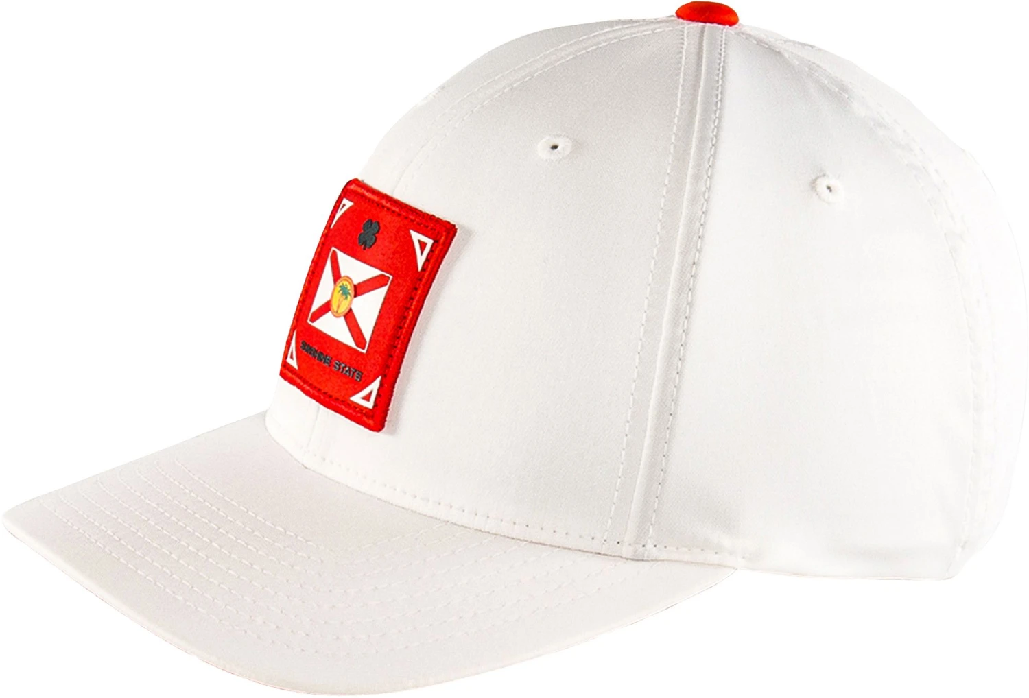 Black Clover Men's Florida Represent Fitted Golf Hat White 5 Black Clover Men's Florida Represent Fitted Golf Hat White - Image 3