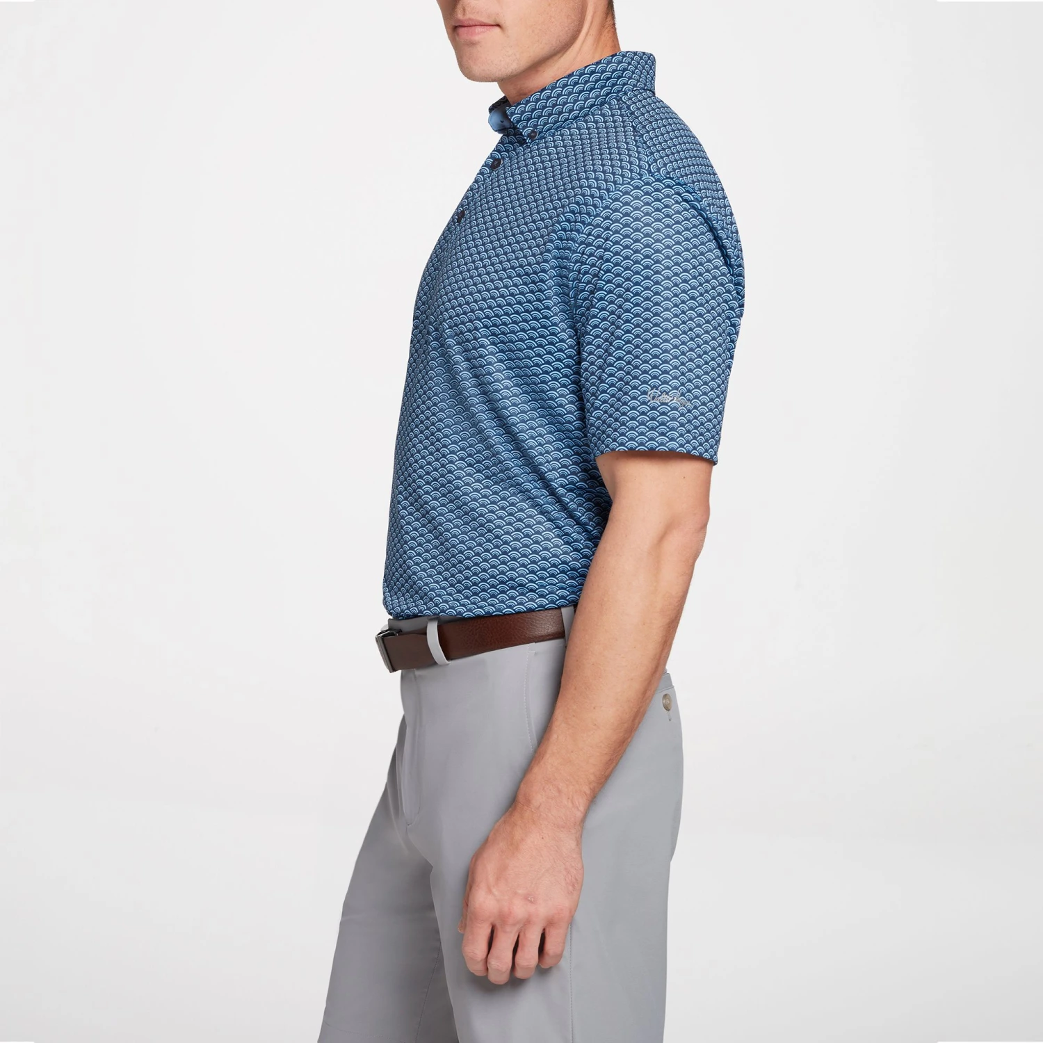 Walter Hagen Men's Perfect 11 Scales Print Golf Polo Scales Daybreak Blue 6 Walter Hagen Men's Perfect 11 Scales Print Golf Polo Scales Daybreak Blue - Image 4