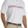 FootJoy Men's Lisle Chestband Golf Polo White/cape Red/storm Blue -Golf Apparel Shop unnamed file 8271