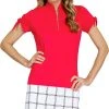 Tail Women's Mariel Short Sleeve Golf Polo Begonia -Golf Apparel Shop unnamed file 831