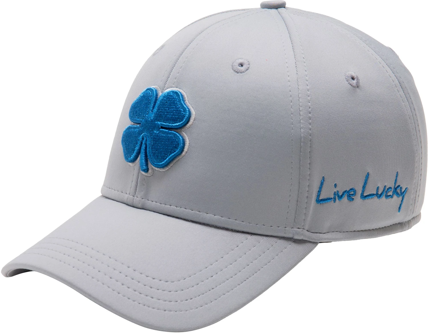 Black Clover Men's Premium Clover 103 Fitted Golf Hat Silver 6 Black Clover Men's Premium Clover 103 Fitted Golf Hat Silver - Image 4