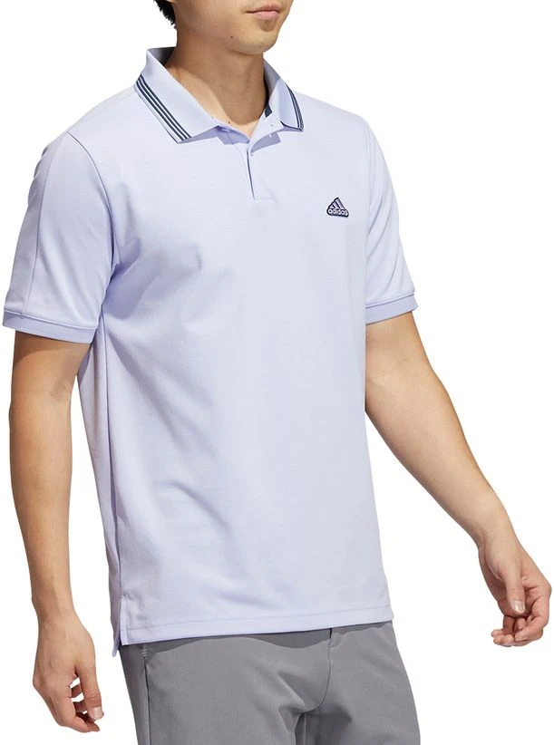 Adidas Men's Go-To Primegreen Pique Golf Polo Violet Tone/crew Navy 5 Adidas Men's Go-To Primegreen Pique Golf Polo Violet Tone/crew Navy - Image 3