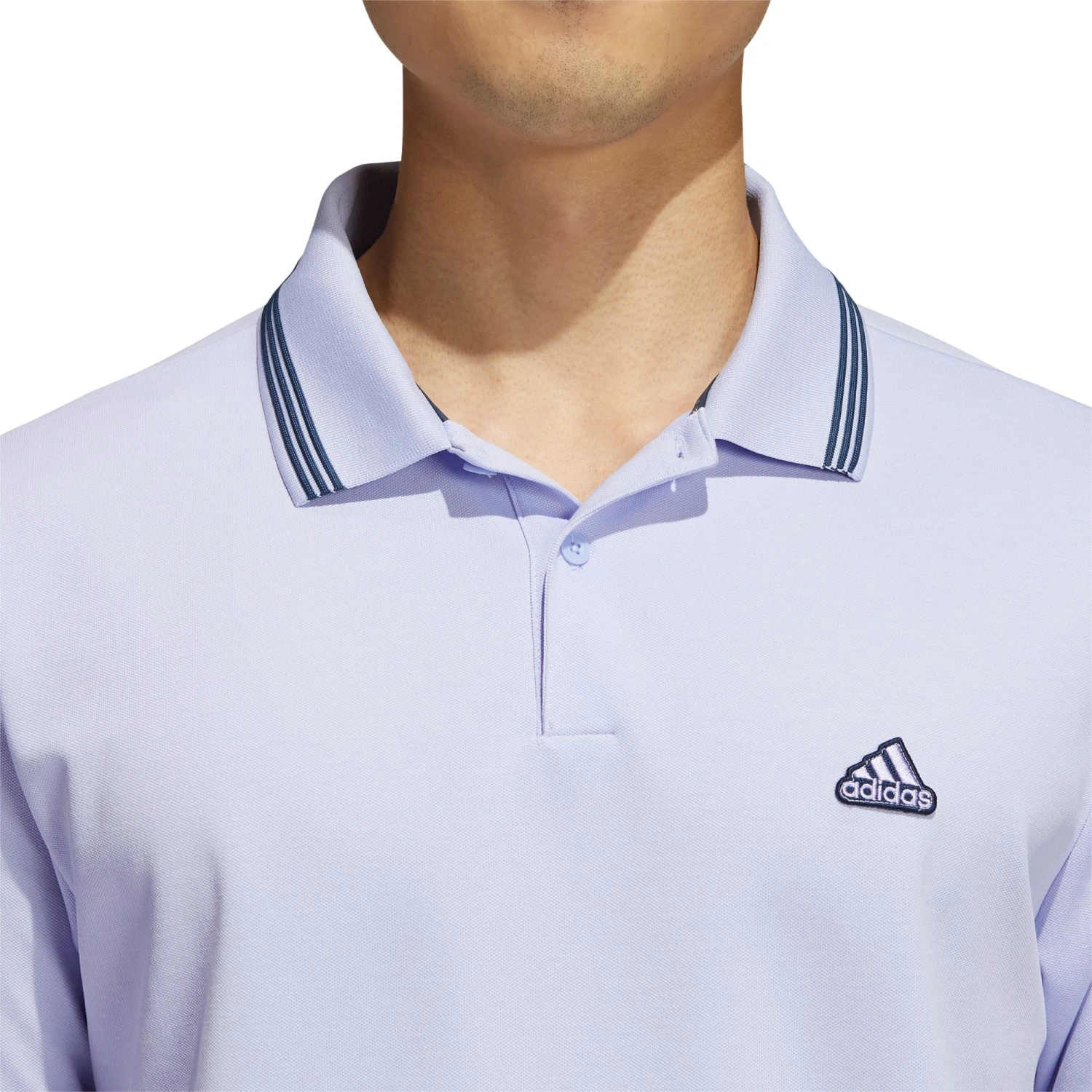 Adidas Men's Go-To Primegreen Pique Golf Polo Violet Tone/crew Navy 6 Adidas Men's Go-To Primegreen Pique Golf Polo Violet Tone/crew Navy - Image 4