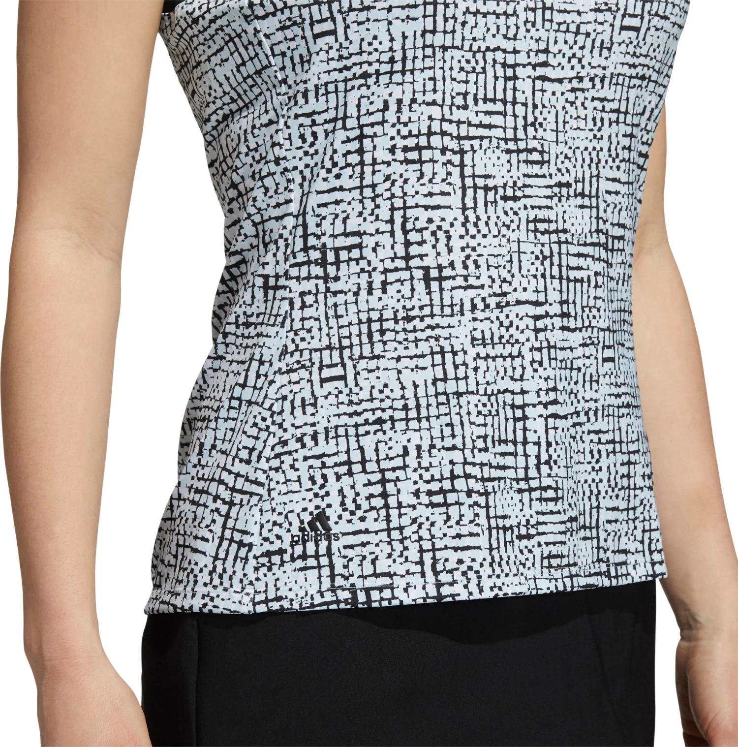 Adidas Women's Ultimate365 Primegreen Sleeveless Golf Polo Black/halo Mint 6 Adidas Women's Ultimate365 Primegreen Sleeveless Golf Polo Black/halo Mint - Image 4