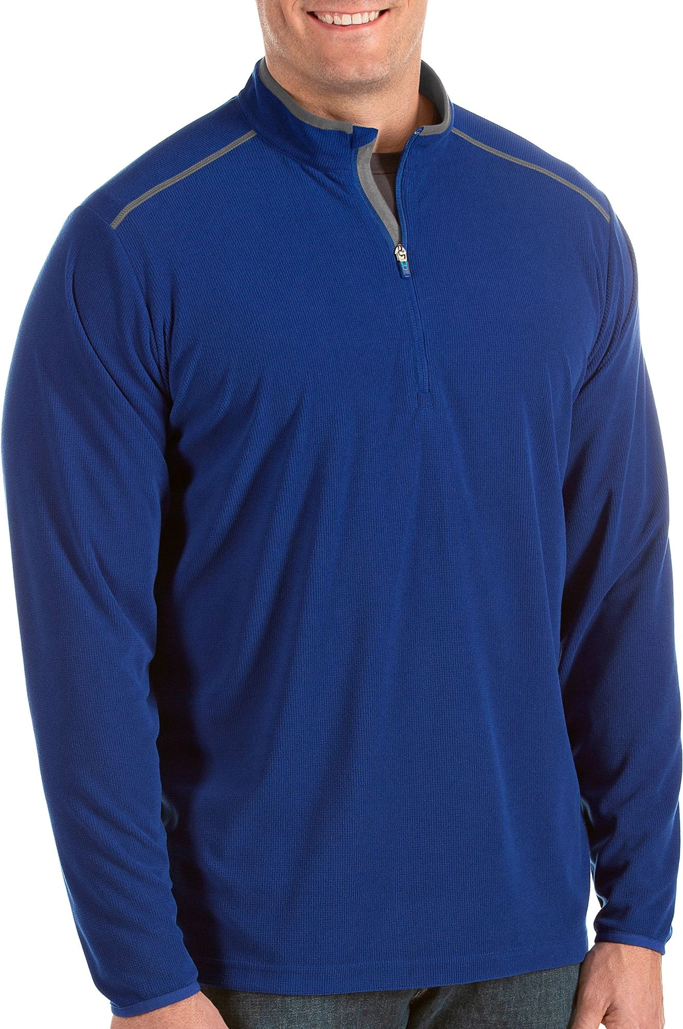 Antigua Men's Glacier 1/4 Zip Pullover Jacket (Big & Tall) Navy 3 Antigua Men's Glacier 1/4 Zip Pullover Jacket (Big & Tall) Navy