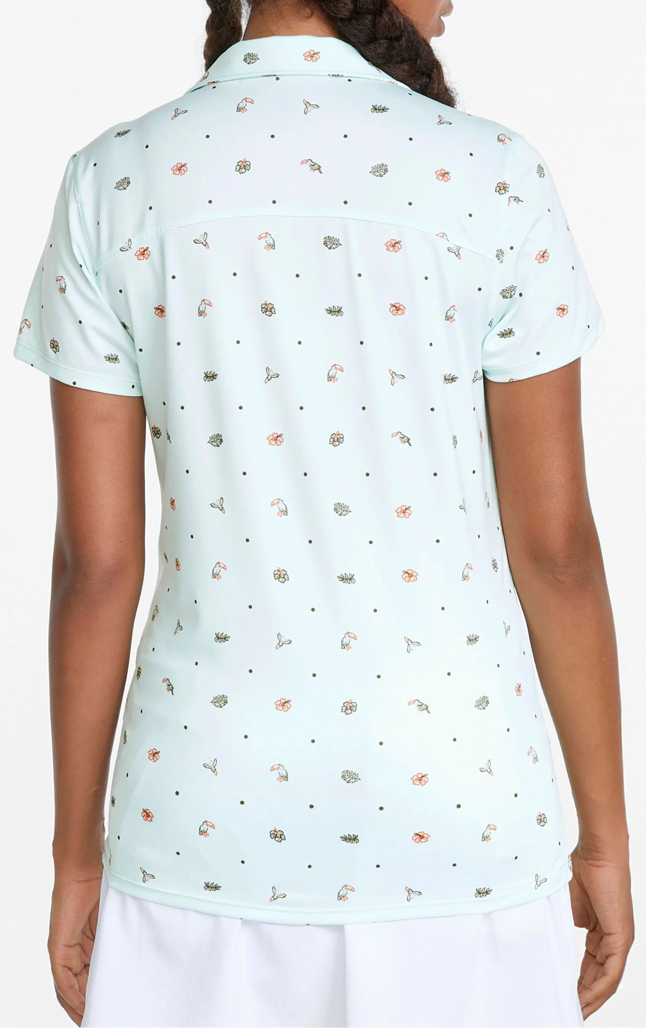 PUMA Women's MATTR Galapagos Golf Polo Soothing Sea/hot Coral 5 PUMA Women's MATTR Galapagos Golf Polo Soothing Sea/hot Coral - Image 3