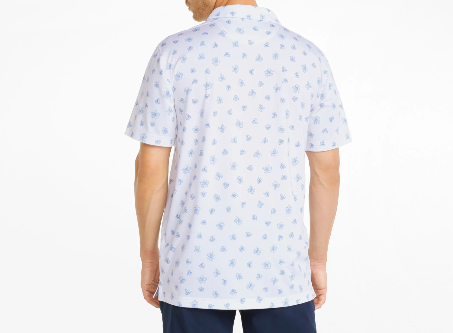 PUMA Men's MATTR Spring Golf Polo Bright White/greenery 5 PUMA Men's MATTR Spring Golf Polo Bright White/greenery - Image 3