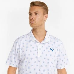 PUMA Men's MATTR Spring Golf Polo Bright White/greenery 9 PUMA Men's MATTR Spring Golf Polo Bright White/greenery -Golf Apparel Shop unnamed file 8564