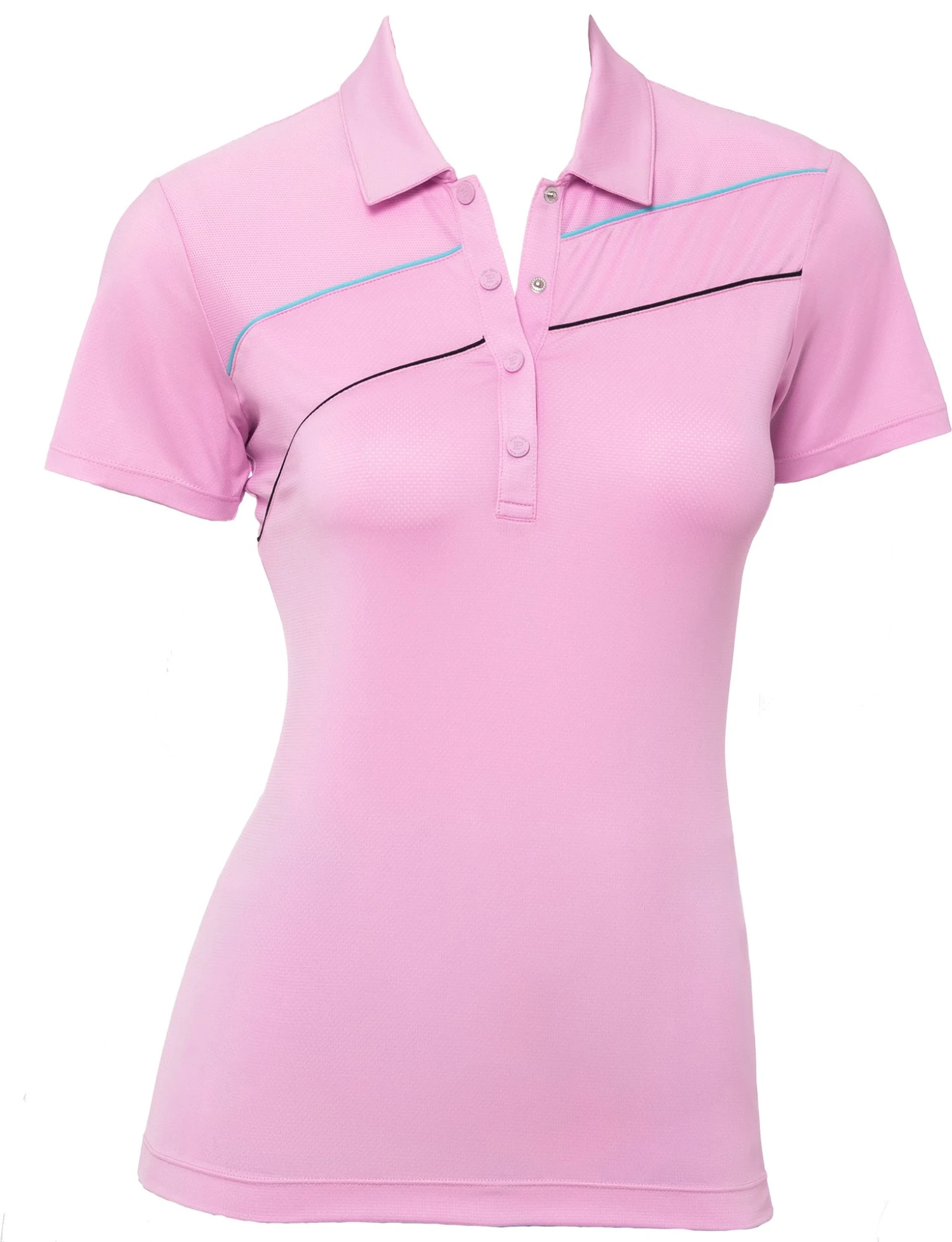 EPNY Women's Textured Short Sleeve Golf Polo Pink Sands Multi 3 EPNY Women's Textured Short Sleeve Golf Polo Pink Sands Multi