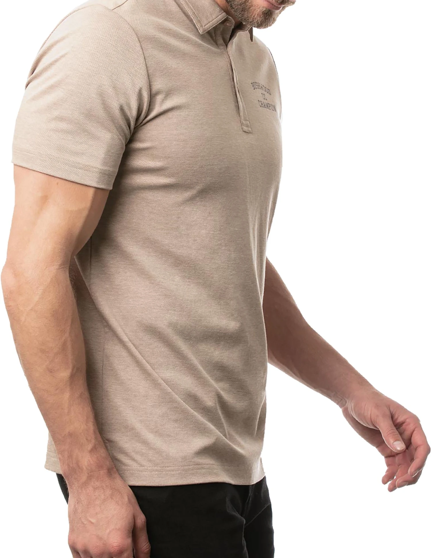 TravisMathew Men's Connect The Dots Golf Polo Heather Portabella 5 TravisMathew Men's Connect The Dots Golf Polo Heather Portabella - Image 3