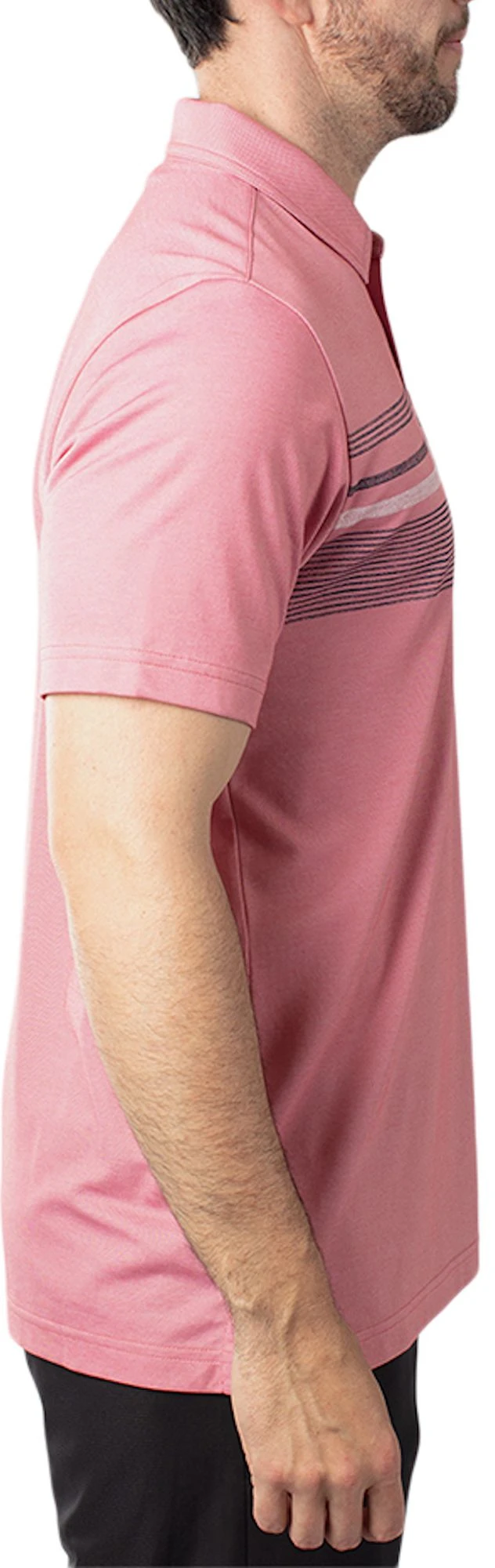 TravisMathew Men's Candy Apple Golf Polo Heather Cardinal 5 TravisMathew Men's Candy Apple Golf Polo Heather Cardinal - Image 3