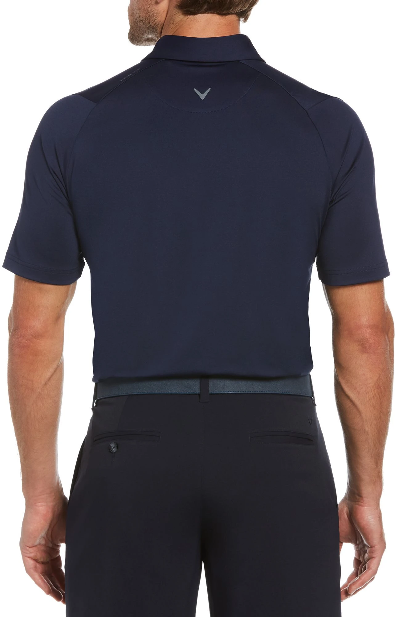 Callaway Men's Swing Tech Engineered Chest Print Short Sleeve Golf Polo Peacoat 4 Callaway Men's Swing Tech Engineered Chest Print Short Sleeve Golf Polo Peacoat - Image 2