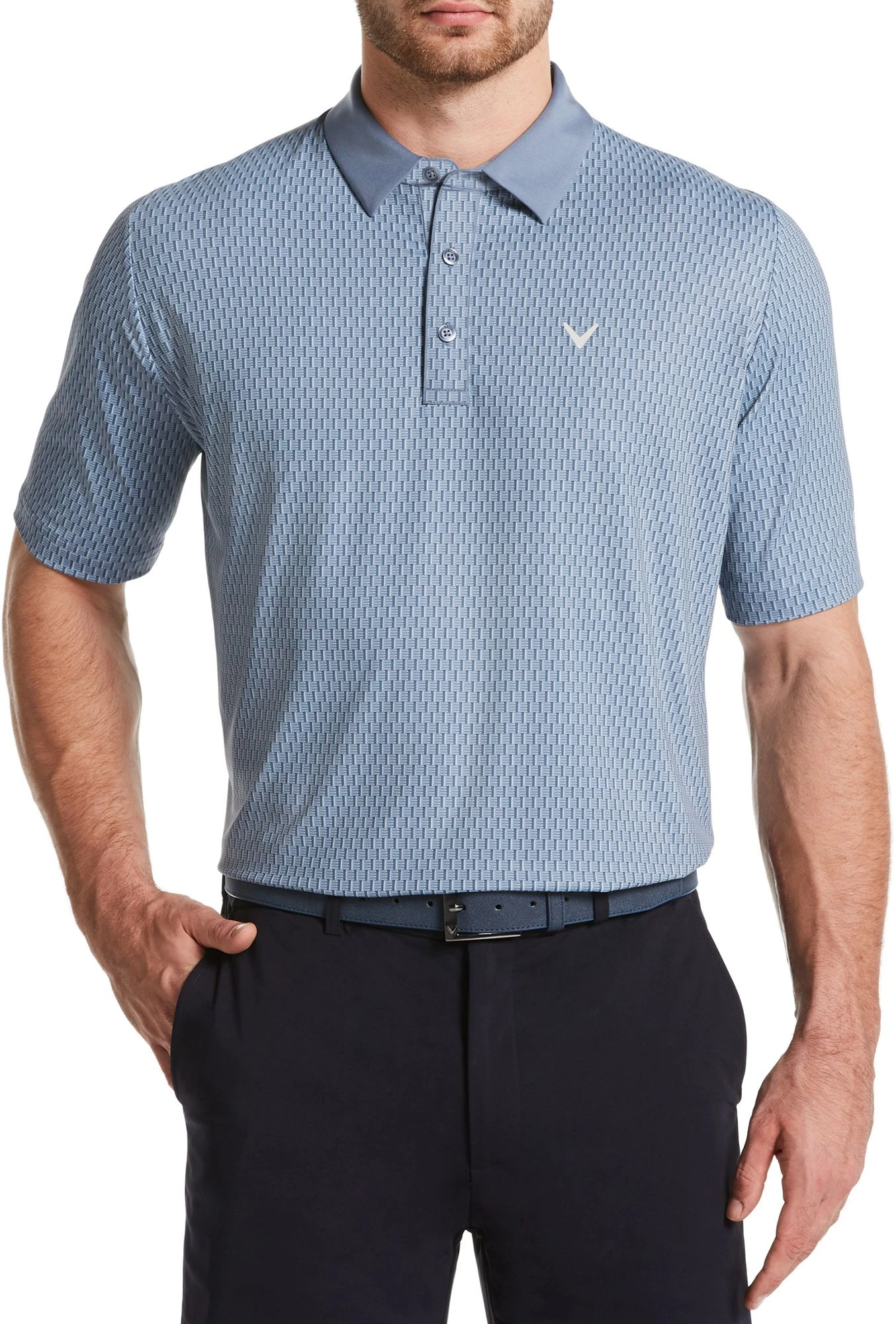 Callaway Men's All-Over Tees Print Swing Tech Short Sleeve Golf Polo Flint Stone 3 Callaway Men's All-Over Tees Print Swing Tech Short Sleeve Golf Polo Flint Stone