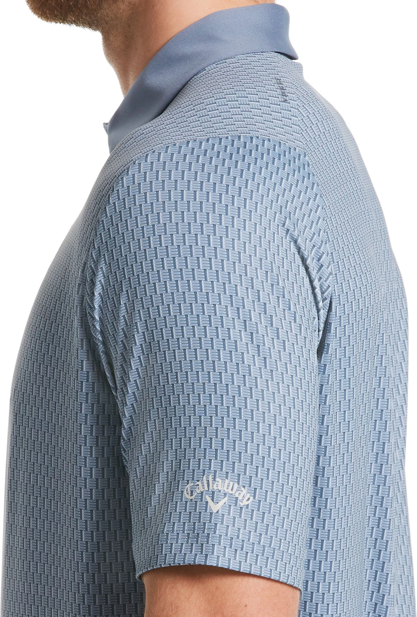 Callaway Men's All-Over Tees Print Swing Tech Short Sleeve Golf Polo Flint Stone 5 Callaway Men's All-Over Tees Print Swing Tech Short Sleeve Golf Polo Flint Stone - Image 3