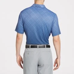 Walter Hagen Men's Perfect 11 Perception Plaid Golf Polo Plaid New Maroon -Golf Apparel Shop unnamed file 869