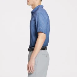 Walter Hagen Men's Perfect 11 Perception Plaid Golf Polo Plaid New Maroon -Golf Apparel Shop unnamed file 870