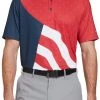 Walter Hagen Men's Perfect 11 USA Waving Flag Print Golf Polo Waving Flag Positive Red -Golf Apparel Shop unnamed file 872